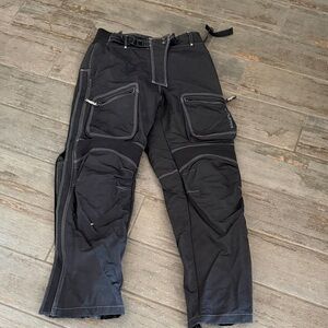 Joe Rocket Black Women's Cargo Motorcycle Pants with Zippered Pockets